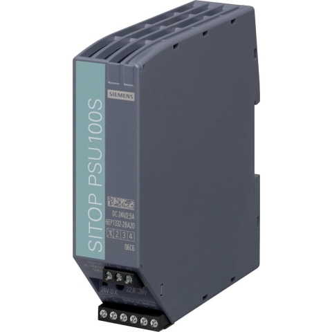 Siemens SITOP PSU100S 24 V/2,5 A DIN-rail netvoeding 24 V/DC 2.5 A 60 W Aantal uitgangen: 1 x Inhoud: 1 stuk(s)