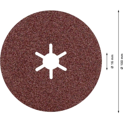 Bosch Accessoires Expert R781 keramische prisma-fiberschijf 100 mm, 16 mm K80 - 1 stuk(s) - 2608621790