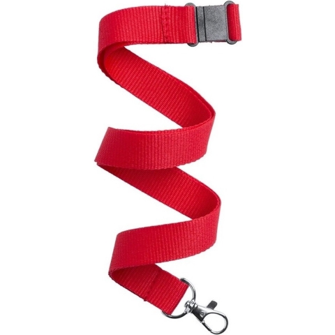 Keycord/lanyard koord - 30x - rood - met sleutelhanger - 50 cm -