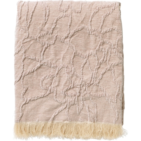 Dutch Decor Florine Plaid met Franjes 140x180 cm Beige