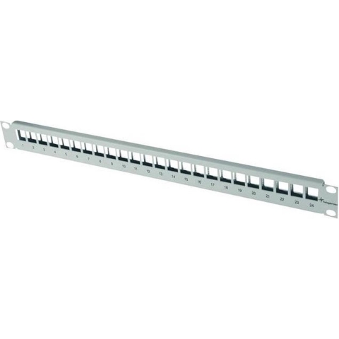 Telegärtner 100021496 24 poorten Netwerkpatchpaneel 483 mm (19) CAT 6A 1 HE Grijs-wit (RAL 7035) Niet ingericht