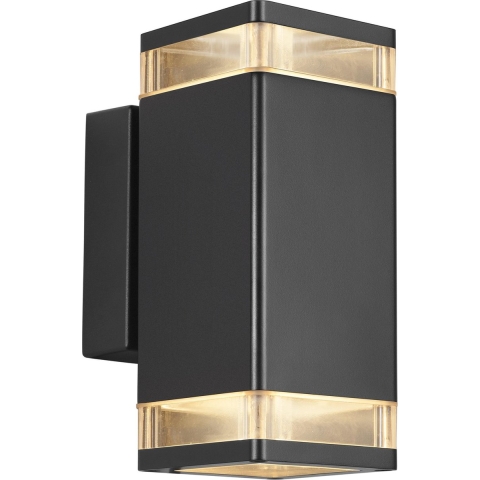 Nordlux Wandlamp Elm 2x GU10 zwart IP44 - 4800911