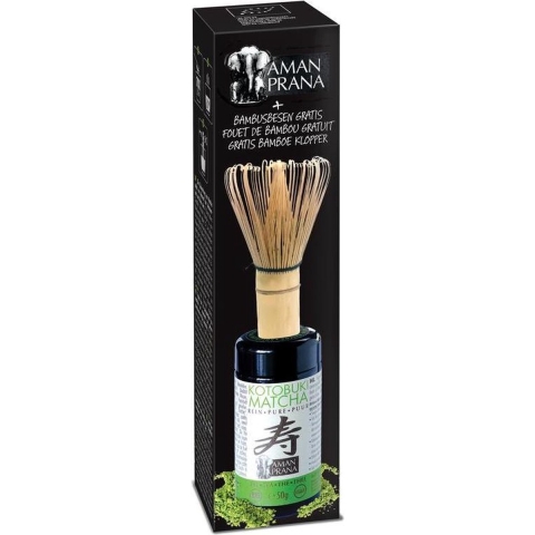 Amanprana Kotobuki Matcha + Bambusbesen | 50 g