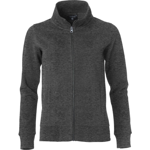 Clique 021049 Classic Cardigan Ladies - Antraciet Melange - XS