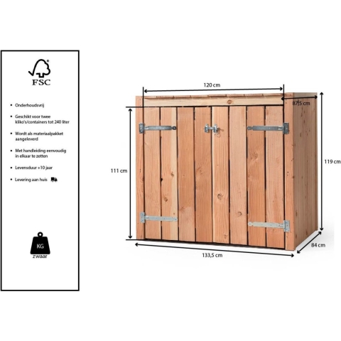 Volente - Kliko"container ombouw Demi - Dubbel