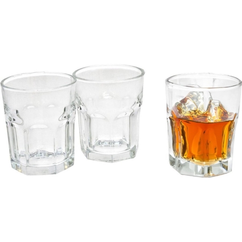 Gerimport Waterglazen/drinkglazen tumblers Elvira - transparant glas - 27x stuks - 256 ml -