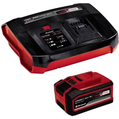 Einhell 18V 4-6Ah & 6A Boostcharger PXC Power X-Change PLUS 4512143 Accu en acculader voor gereedschap 18 V 6 Ah Li-ion