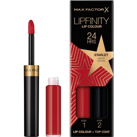 2x Max Factor Lipfinity Liquid Lipstick Limited Edition 088 Starlet 2,3 ml
