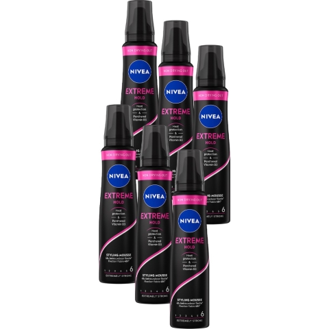 6x Nivea Haarmousse Extreme Hold 150 ml
