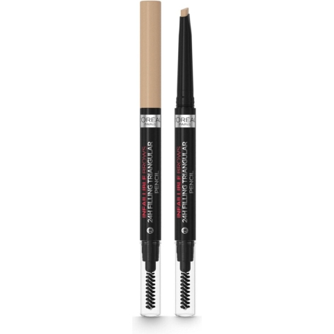 3x L'Oréal 24H Brow Filling Triangular Pencil 7.0 Blonde 1 ml