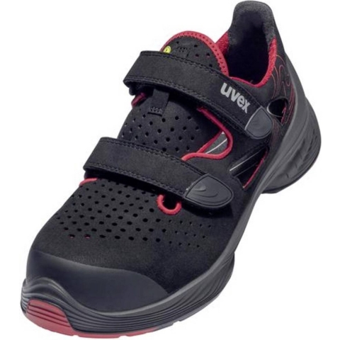 uvex 1 G2 6836247 Veiligheidsandalen ESD S1P Schoenmaat (EU): 47 Rood/zwart 1 paar