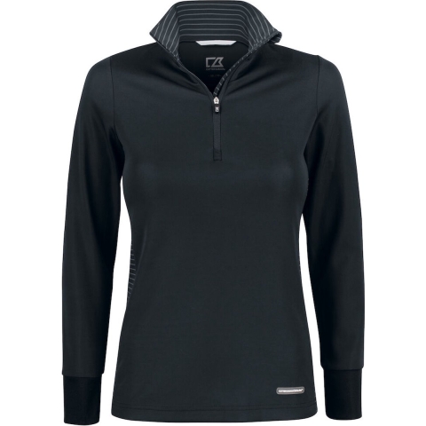 Cutter & Buck 358417 Traverse Half Zip Ladies - Zwart - XS