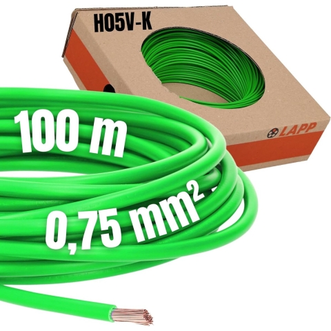 LAPP 4510122 Draad H05V-K 1 x 0.75 mm² Groen 100 m
