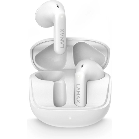 Lamax Tones1 In Ear headset Bluetooth Stereo Wit Indicator voor batterijstatus, Oplaadbox, Volumeregeling, Bestand tegen zweet, Touchbesturing, Waterafstotend