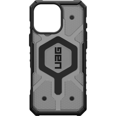 Urban Armor Gear Pathfinder MagSafe Case Backcover Apple iPhone 16 Pro Max Grijs, Transparant MagSafe compatible
