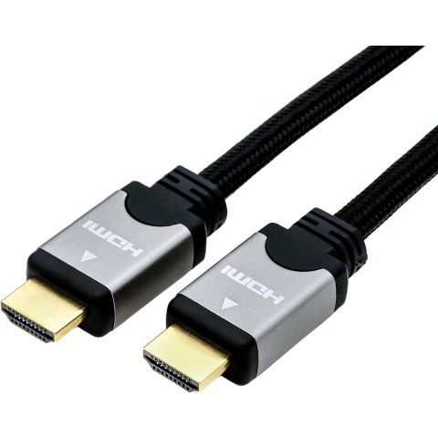 ROLINE HDMI HighSpeed kabel met Ethernet, M/M, zwart / zilver, 5 m