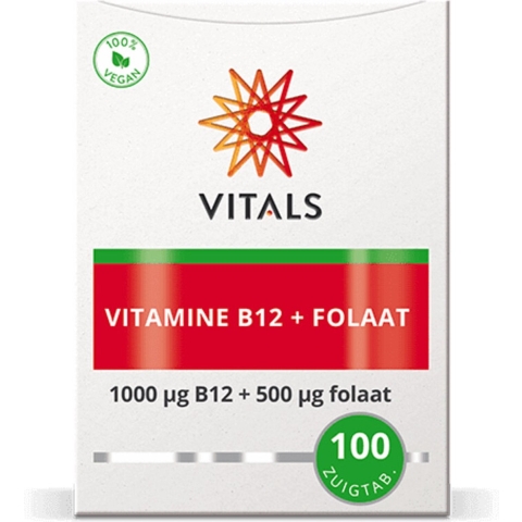 gratis verzending: 2x Vitals Vitamine B12 Met Folaat 100 zuigtabletten