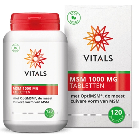 gratis verzending: 2x Vitals Msm 1000mg 120 tabletten