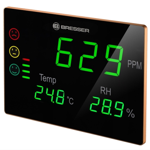 BRESSER CO2-meter Smile XXL met verkeerslicht en extra groot led-display