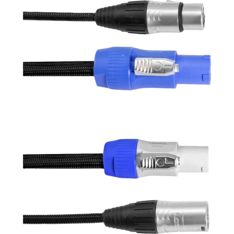 Eurolite Power-Hybrid DMX Verbindingskabel [1x XLR-bus 5-polig - 1x XLR-bus 5-polig] 5 m