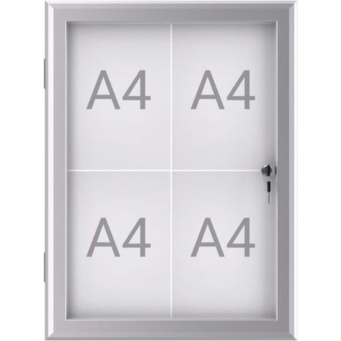 Maul Wissellijst MAULexcite Voor papierformaat: 4 x DIN A4 Tegen regen beschermde buitenruimte 6653408 Aluminium Zilver 1 stuk(s)