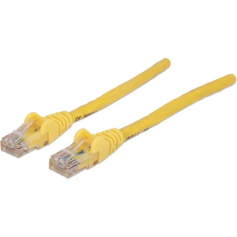 Intellinet 350556 RJ45 Netwerkkabel, patchkabel CAT 6A S/FTP 30.00 m Geel Folie afscherming, Afscherming gevlochten, Halogeenvrij 1 stuk(s)