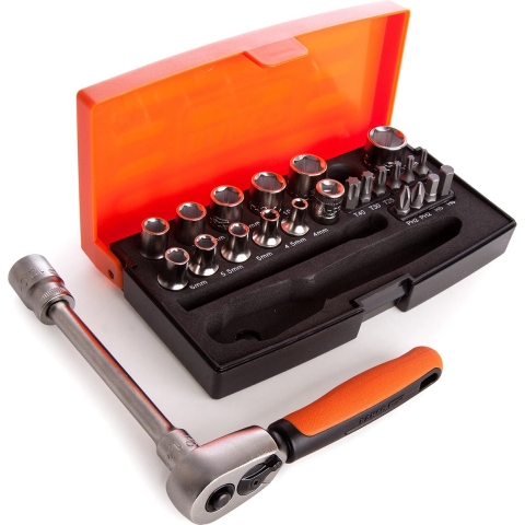 Bahco SL25 Ratel Doppen/ Bitset - 25 Delig - 1/4"
