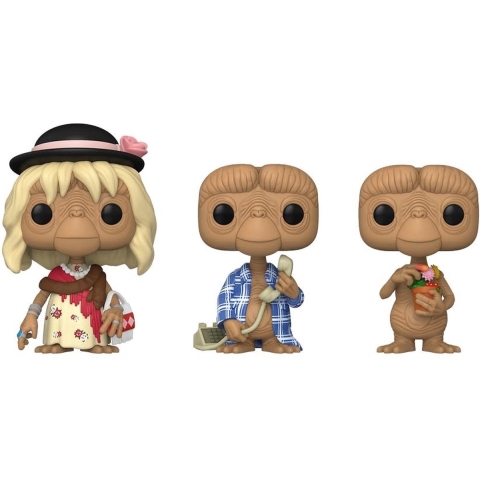 E.T. Funko Pop Vinyl: E.T. in Disguise / E.T. in Robe / E.T. with Flowers 3-Pack