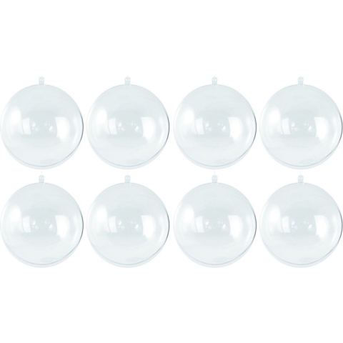 40x Transparante hobby/DIY kerstballen 7 cm -