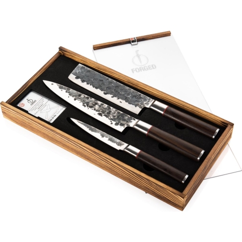 Forged Sebra Messenset 3pcs - Koksmes, Hakbijl, Huishoudmes | elektronica en media | Ongesorteerd - | 8720039623675