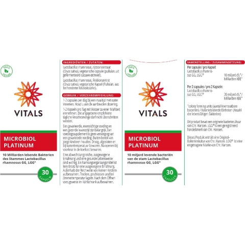 Gratis Verzending: 2x Vitals Microbiol Platinum 30 capsules
