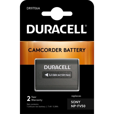Duracell NP-FV50 Camera-accu Vervangt originele accu NP-FV30 7.4 V 650 mAh