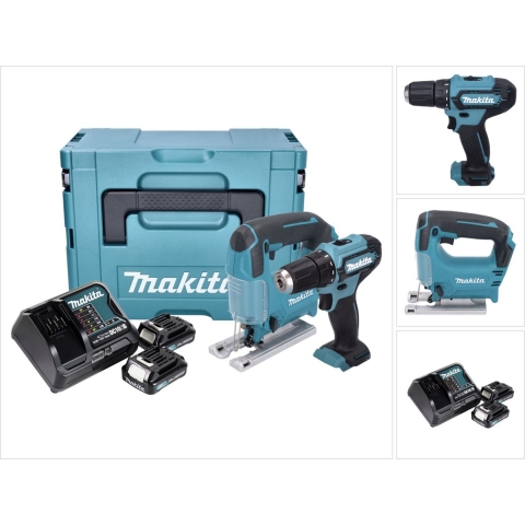 Makita CLX237SAJ 12v CXT set | DF333DZ accuboormachine + JV101DZ accu decoupeerzaag, 2 x BL1021B in M-box