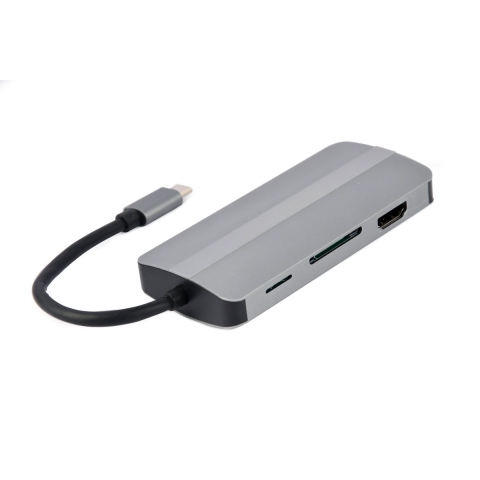 Cablexpert USB-C 8-in-1 multi adapter USB-C dock 8-voudig - 9530508