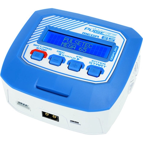 Pulsetec Mega 65 lader (LiFe, LiIon, LiPo, LiHV, NiMH, NiCd en PB)