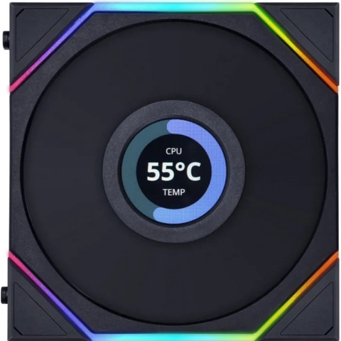 UNI FAN TL-LCD120 Reverse Black Single Pack Case fan