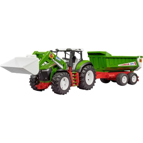 Roadmax tractor met voorlader en aanhanger Speelgoedvoertuig