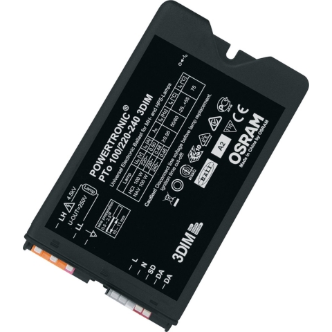 OSRAM Metaalhalidelampen Elektronisch voorschakelapparaat 100 W (1 x 100 W) voor lichtinbouw, plastic behuizing Dimbaar, Voor buitenverlichting PTO 100/220-240