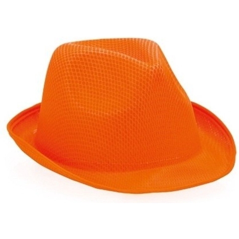 10x Oranje trilby hoedjes voor volwassenen -