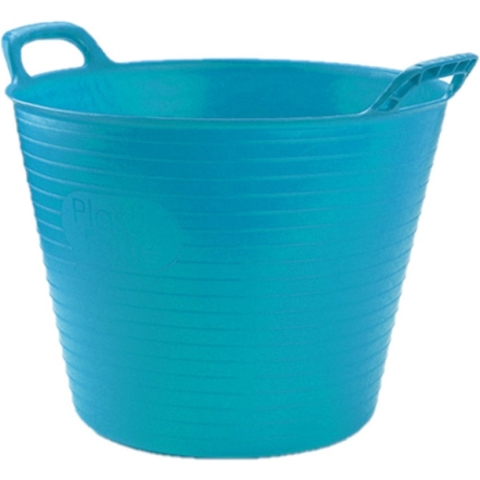 Set van 5x stuks flexibele emmer/wasmand blauw 25 liter -