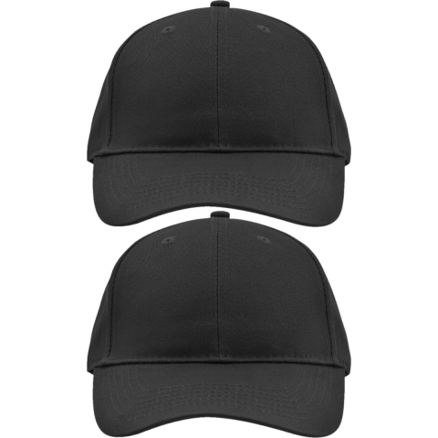 6x stuks 6-panel baseball zwarte caps voor volwassenen -