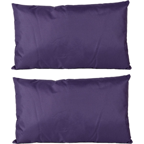 4x Bank/sier kussens voor binnen en buiten in de kleur paars 30 x 50 cm -