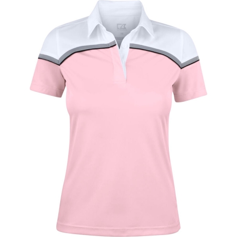 Cutter & Buck 354429 Seabeck Polo Ladies - Lichtroze/Wit - L