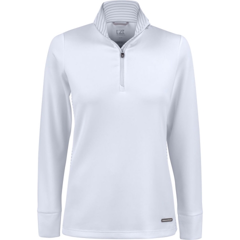 Cutter & Buck 358417 Traverse Half Zip Ladies - Wit - S
