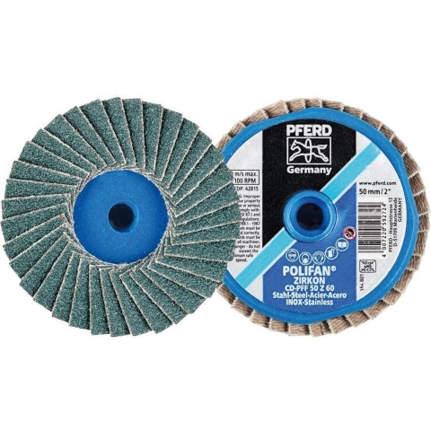 PFERD 42719504 CD PFF 50 Z 40 Lamellenschijf Diameter 50 mm Legering op kobaltbasis, Brons, Titanium, Koper, Messing, RVS, Grijs/grauw sferoïdisch gietijzer,
