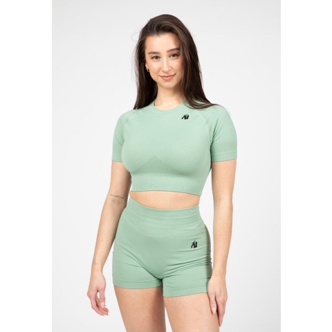 Gorilla Wear Whitney Seamless Crop Top - Groen - M/L