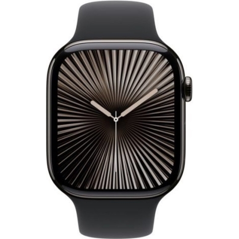 Apple Watch Series 10 GPs + Cellular 42mm Black Sport Band M/l Smartwatch Slate