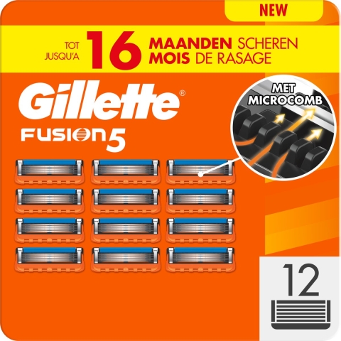 Gillette Scheermesjes Fusion 5 Power 12 stuks