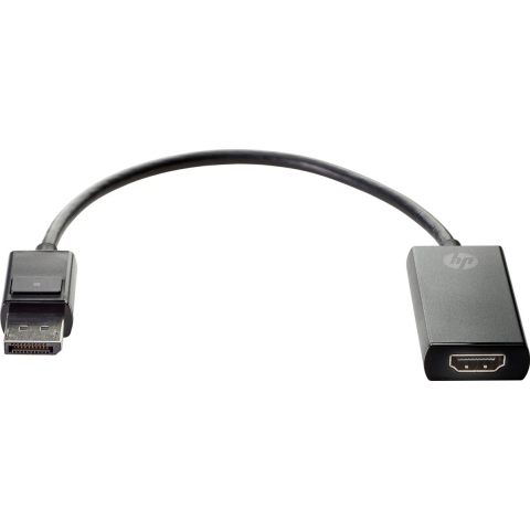 HP 2JA63AA Adapter [1x DisplayPort stekker - 1x HDMI-bus] Zwart 4K UHD