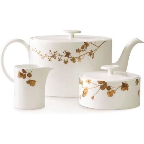 WEDGWOOD - Vera Wang Jardin - Theepot, suikerpot & melkkan